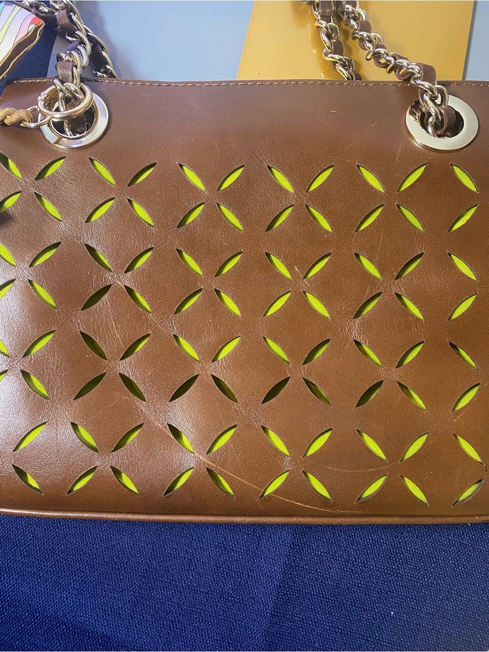 Kate Spade Brown & Green Shoulder Bag - Picture 14 of 15